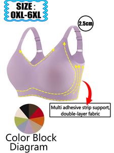 【plus size】 women's solid color wireless push up bra, minimalist comfortable basic breathable adjustable strap seamless bra for daily wear, softness underwear for all seasons, solid textured bra, wireless padded bras, solid backless bra