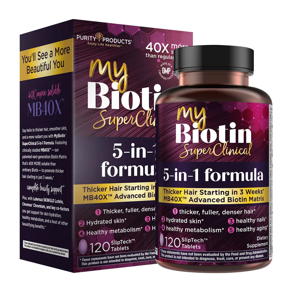 PURITY PRODUCTS MyBiotin SuperClinical 5-in-1 Multivitamin PURITY PRODUCTS MyBiotin SuperClinical 5-in-1 Multivitamin