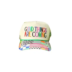 Good Things Are Coming Embroidered Canvas Hat