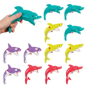 10" x 13 1/2" Bright Color Sea Life Plastic Squirt Guns - 12 Pc.
