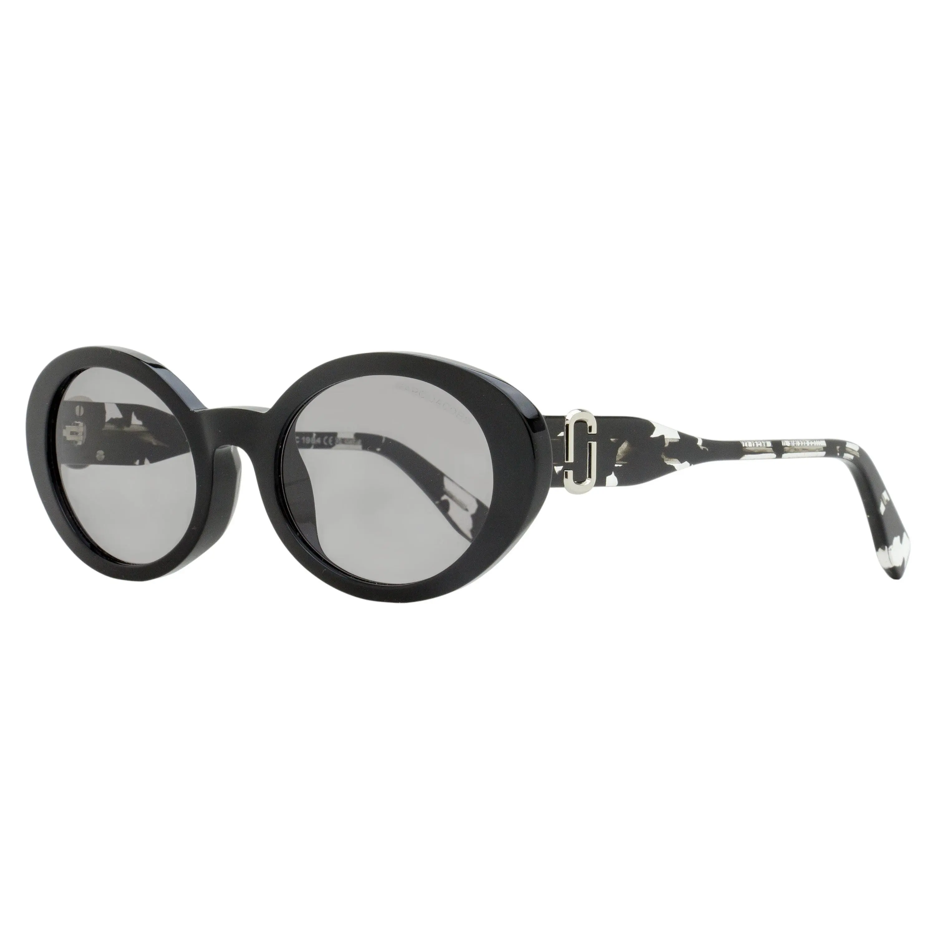 Marc Jacobs Large Oval Sunglasses Marc 792/F/S WR7IR Black/Gray Havana 53mm