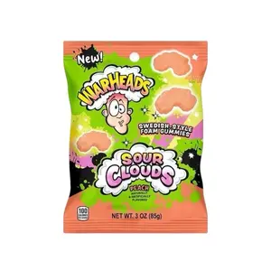 Warhead Sour Clouds Swedish-Style Foam Gummies, Peach Flavor, 1 Bag (3oz)