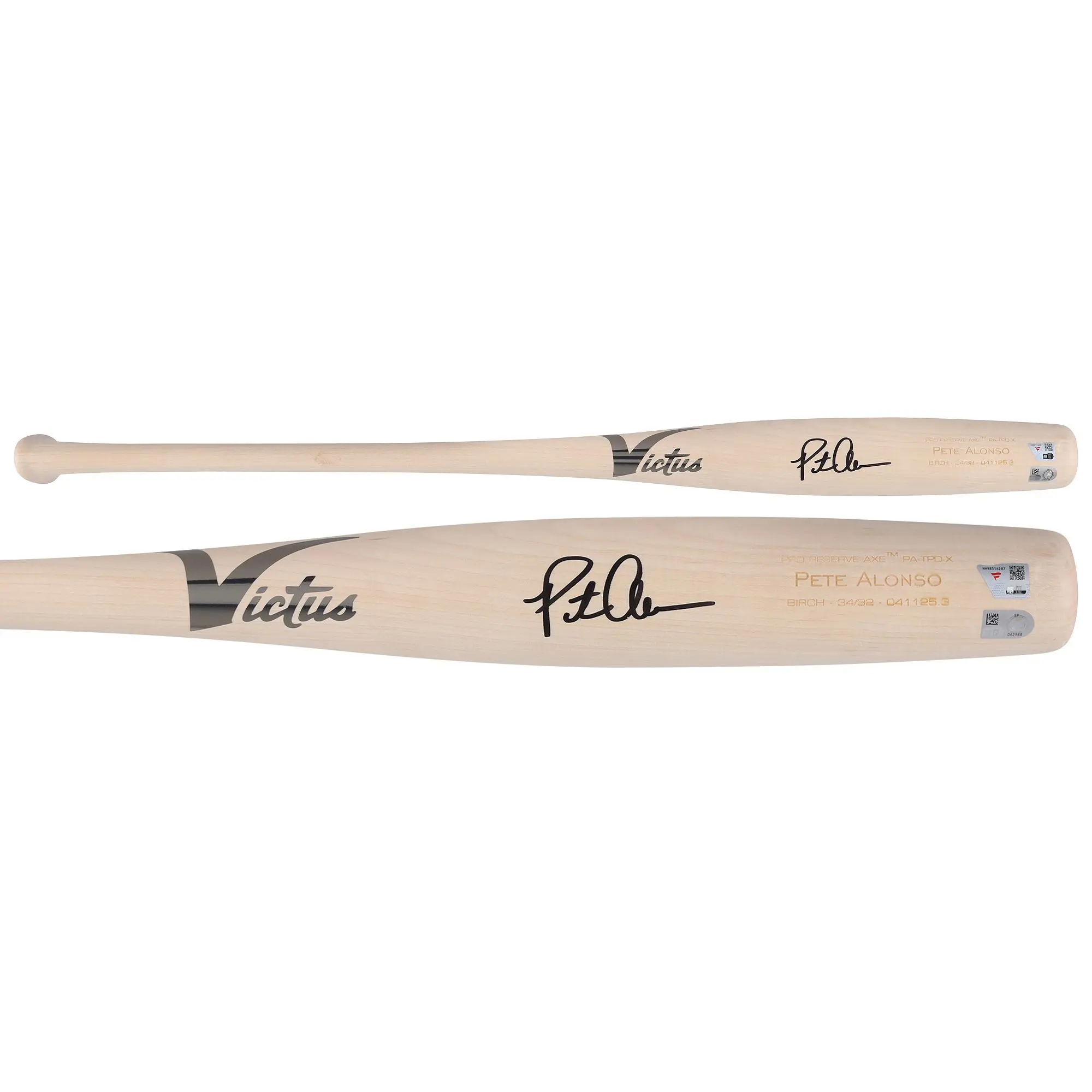 Pete Alonso New York Mets Autographed PI Tan Victus Bat from the 2025 MLB Season