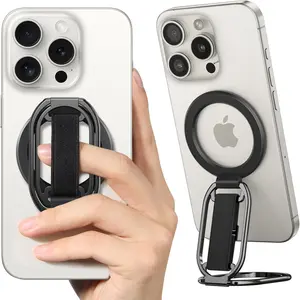 [2025 Newest] SUPERONE for MagSafe Phone Grip for MagSafe Kickstand Compatible with MagSafe Finger Loop, 4-in-1 Phone Ring Holder Strap for MagSafe iPhone 16/15/14/13/12 Series