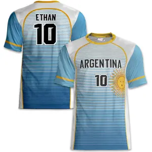 Custom Argentina Soccer Jersey Personalized Name and Number Pro Grade Performance Fit