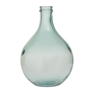 Recycled Glass Handmade Spanish Bottle Neck Decorative Vase