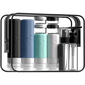 23 Pack Travel Bottles for Toiletries, TSA Approved Silicone Travel Size Toiletries with Toiletry Bag, BPA Free Leak Proof Refillable Travel Essentials for Liquids Shampoo Conditioner Lotion