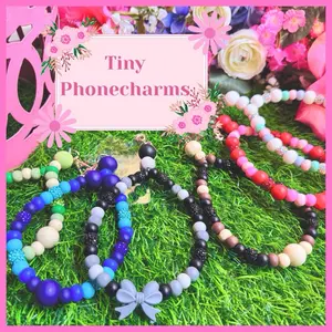 Tiny sleek Phone charm wristlet phone charm  color scheme verity and bling made with wire Accessories Durable Cellphone Smartphone