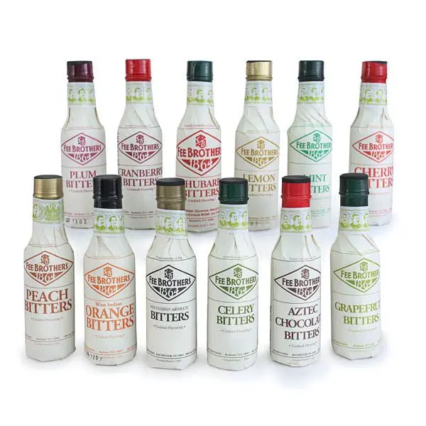 Fee Brothers Bar Cocktail Bitters Complete Variety Pack - 12 x 5oz Bottles, Bar & Wine Utensil Accessory Set, Glass Bottles