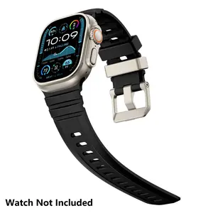 Waterproof Sport Bands Compatible for Apple watch Ultra 3/ Ultra 2/SE/Series 10/9/8/7/6/5/4/3/2/1, Replacement Wristbands for Men & Women (Watch Not Included) Only Band -49/46/45/44/42mm-Black Smartwatch Strap Smartwatch Accessories