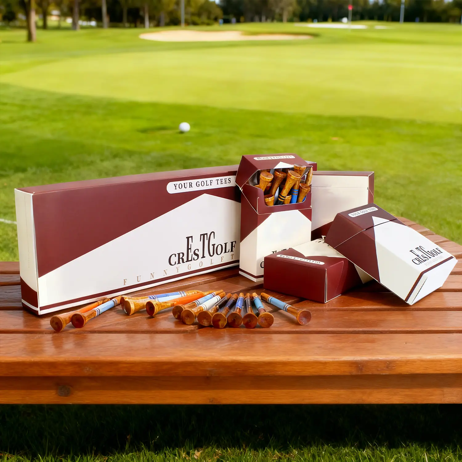 Funny Golf Tees | Golf Accessories for Men | Top Golf Gifts for Men & Unique Golf Gifts for Golfers | Premium Golf Stuff & Golf Bag Accessories | Wooden Bamboo Tees
