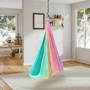 Garvee Upgraded Sensory Rocking Hammock Chair – Dual-Layer Therapy Swing with 360° Swivel, Deep Pressure Comfort Design, Heavy Duty 300LB Capacity for Indoor & Outdoor Relaxation, Sensory Support & Calm Space, 1.5×1.4M