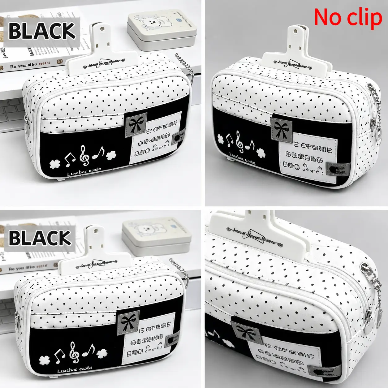 Adorable Polka Dot Pencil Case with a High Aesthetic Appeal, Featuring a Large Capacity And Multiple Layers for Organizing Stationery. Minimalist Pencil Box Is Perfect for Students And Comes in Various Colors. Both Attractive And Durable（No clips）
