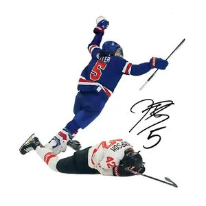 Jack and Quinn Hughes Sticker, Team USA Hockey Gold Medal Vinyl Decal, Sports Fan Gift, Winter 0lymmp1cs Bundle Stickers, Laptop Water Bottle Sticker for Hockey Lovers