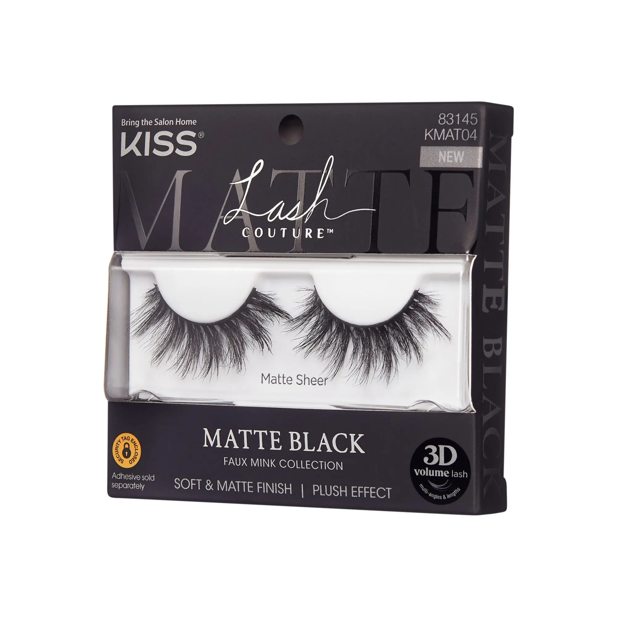 Kiss Lash Couture Matte Black False Eyelashes - Matte Sheer | 1 Pair, Strip Lashes, 16mm Kiss Lash Couture Matte Black False Eyelashes - Matte Sheer | 1 Pair, Strip Lashes, 16mm