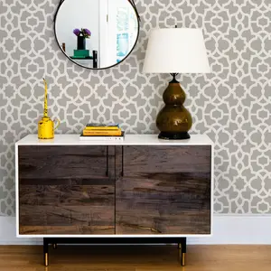 White Trellis Wallpaper - Peel and Stick