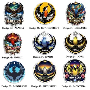 KISSCUT Sticker - American Rebel State Stickers Collection 02 - Iconic Bird Emblems from All US States