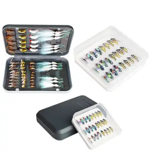 2 Box Bundle(Total 78 Pcs Flies) Wet Dry Flies Artificial Fly Fishing Nyphms Lures Bait for Carp Trout-Fly Fishing Flies Kit