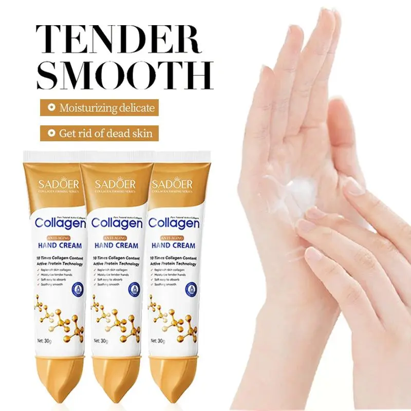SADOER Collagen Anti Wrinkles Hand Cream Hands Moisturizing Hydrating Anti-aging  Hands Skin Care Products