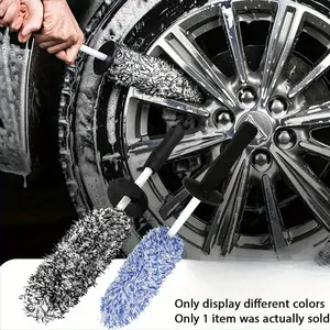 Car Wheel Rim Cleaning Brush, Ultra-Soft Non-Slip Rim Washing Brush, Professional Car Detailing Brush, Auto Wash Accessory, Car Detailing Tools, Detailing Supplies