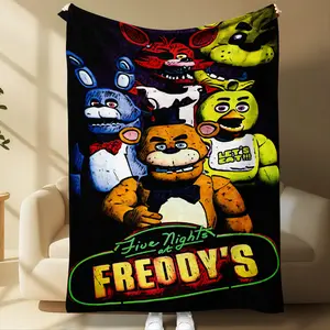 Five Nights at Freddy's Ultra Soft Flannel Blanket, Horror Game Elements, Skin-Friendly, Perfect Gift for Birthdays & Holidays