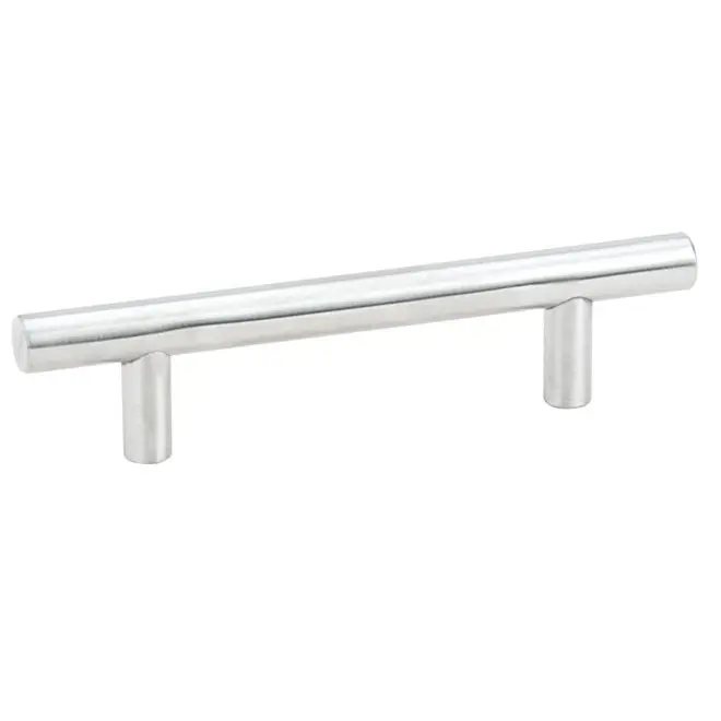 Emtek S62010SS Contemporary Metal Cabinet Pull - 16 in. Center to Center, Satin Stainless Steel Door Handles, Easy-Install Handlesets