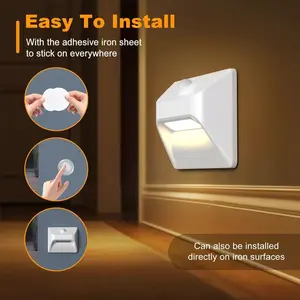 2-Pack LED Wall Lamps, White & Warm Light, Rechargeable Motion Sensor with Magnetic Attachment, Ideal for Bedroom, Hallway, Entryway, Balcony and Indoor Household Lighting.