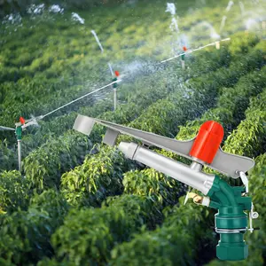 Large agricultural irrigation spray gun, farm aluminum 360 degree rotating impact agricultural gun, large area garden farm lawn watering sprayer, Watering For Garden, Garden Watering Sprinkler, Sprinklers For Yard