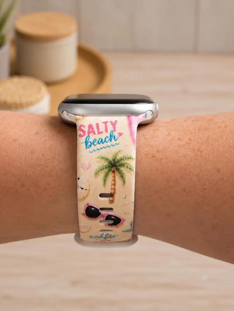 Salty Beach Watch Band | Coastal Beach Lover Design | Compatible with Apple & Samsung Watches