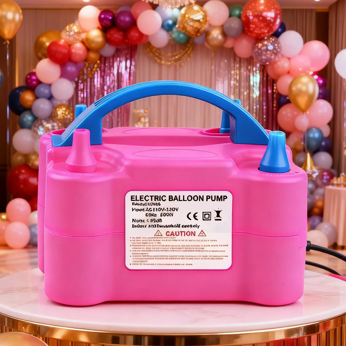 high-power electric balloon pump balloon blower inflatable pump double hole automatic inflator inflatable ball machine wedding room balloon blowing weapon
