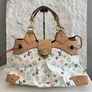 Pre-owned live Louis Vuitton Murakami Ursula Bag White Multicolore Monogram X218 26.06.13