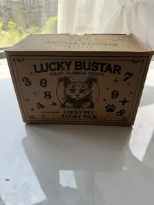 Lucky Bustar Interactive Dog Treats - Magic Number Shapes 0-9 for Fun Daily Picks, Real Chicken Flavor, Grain-Free Pet Snacks (6-Pack Box, 130g)