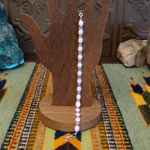 Pink Conch Shell Link Bracelet by Terry Wood SWSG-BRC-0038