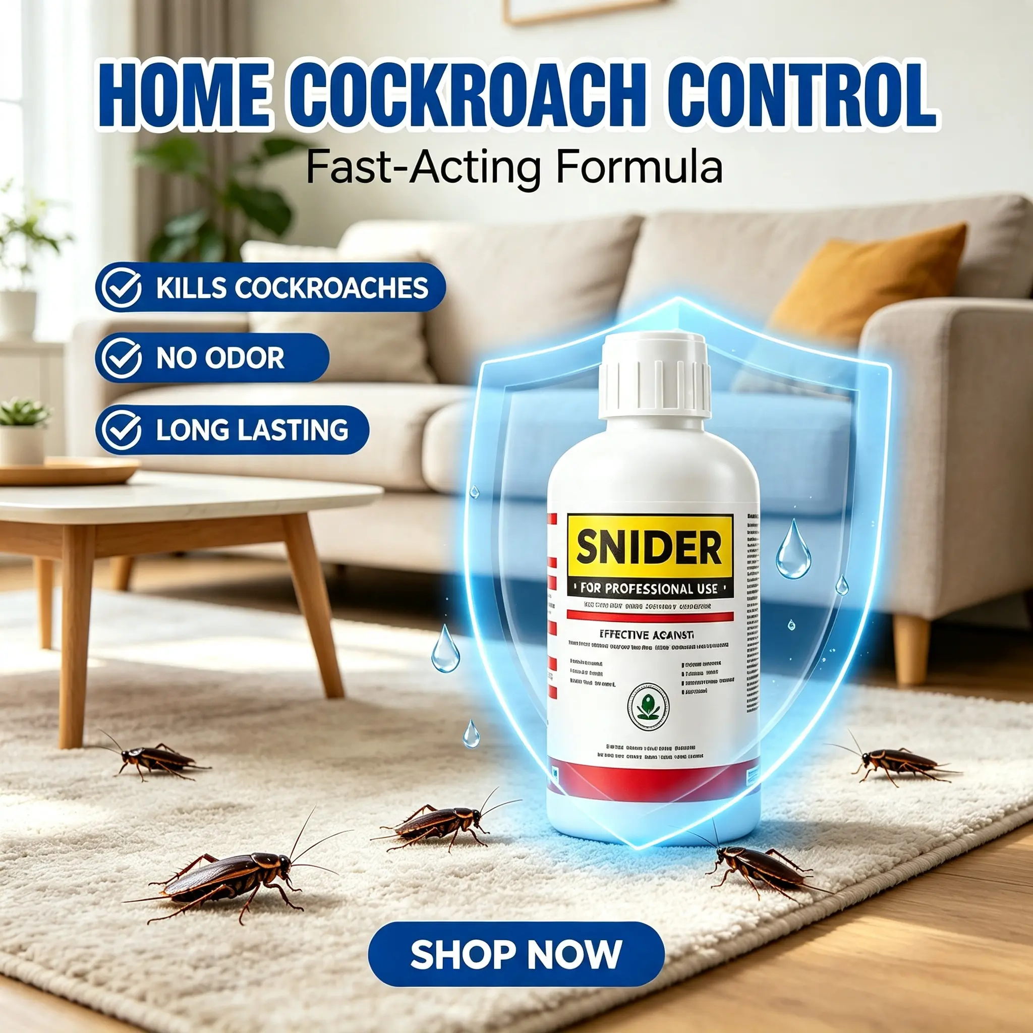 Upgraded Dual Action Pest Repellent Effective AgainstInsects Rodents Indoor Outdoor Use Ideal for Homes OfficesKitchens Warehouses 1 Pack Cockroach Snipers ControlSolution moons pry advion roach gel kit Bait Packets Multi-Species cockroach specie major