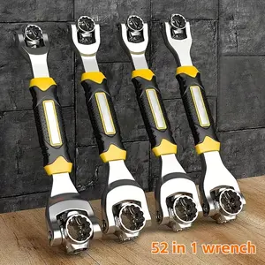 Socket Wrench Set with Non-slip Grip and Swivel Design - Socket Ratchet Wrench, Durable, Easy to Use, Suitable for Home and Automotive Repairs, Universal Wrench Tool