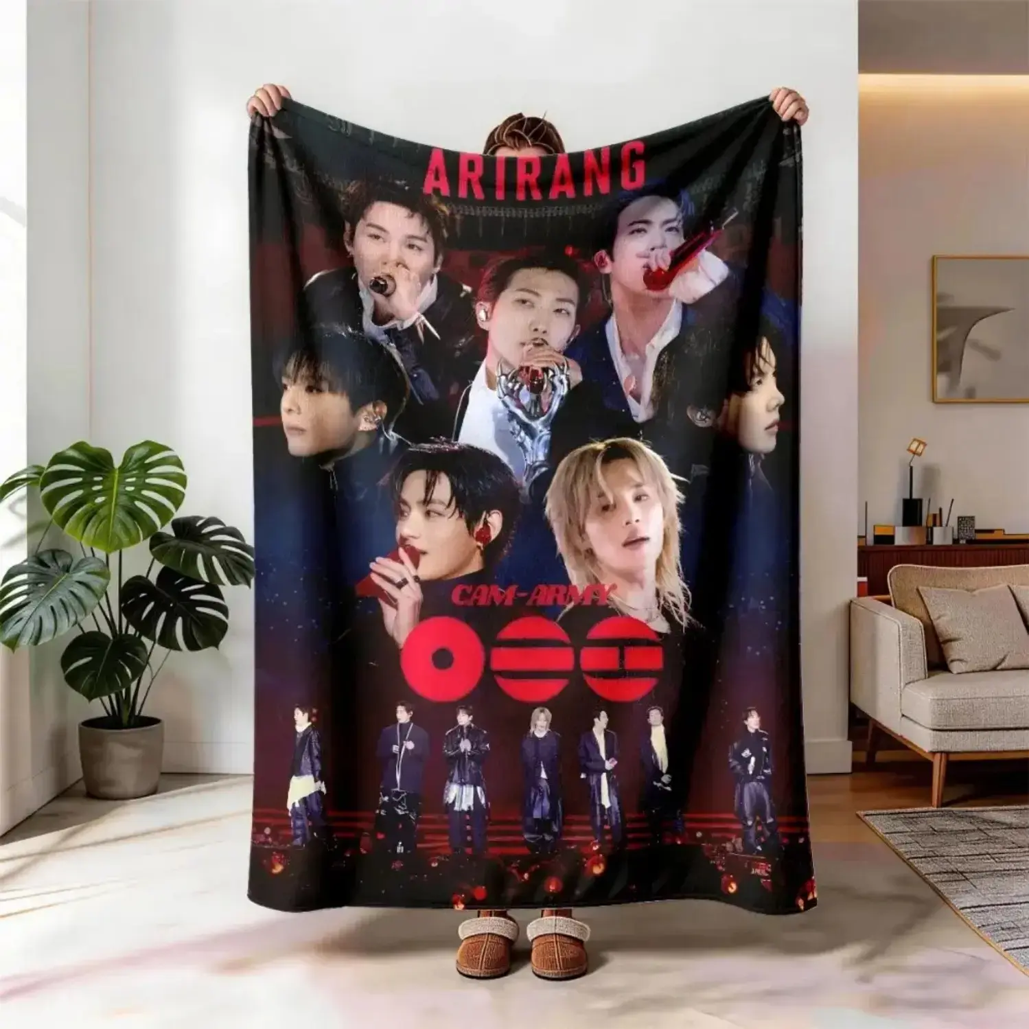Arirang Cam Army Flannel Blanket Large Size Soft Lightweight Suitable For All Seasons Perfect For Bed Sofa Office Camping Travel Adult Blanket Kids Blanket Dorm Decor