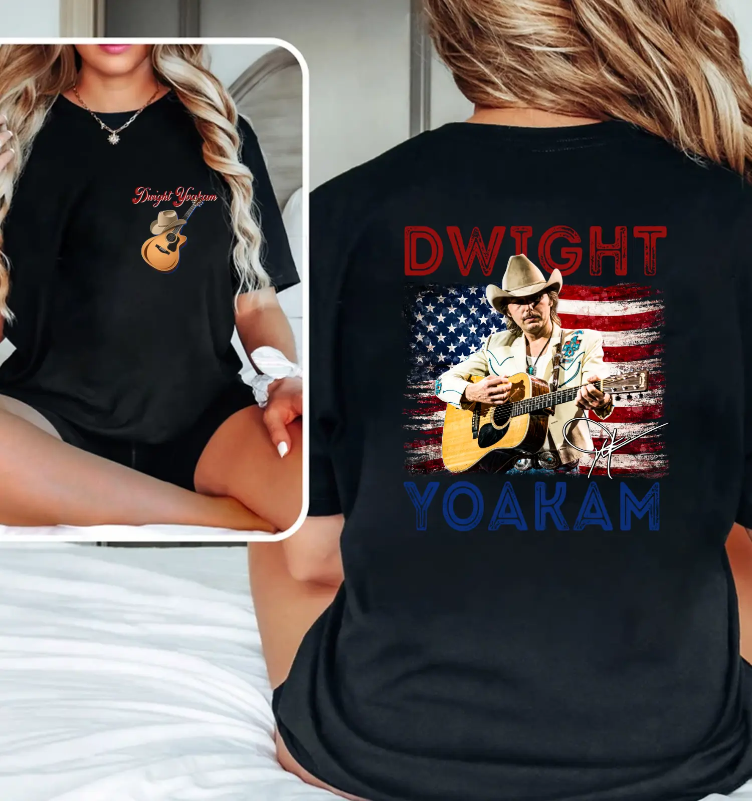 Dwight Yoakam With Flag USA Shirt, Retro Country Music Graphics Tee, Gift For Men And Women