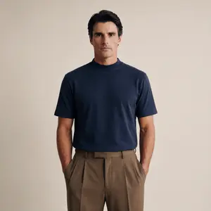 Cumulus Mockneck T-Shirt - Deep Sea