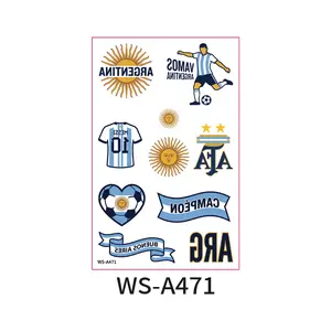 World fan national flag face stickers for football events, waterproof and sweat-resistant, suitable for competitions and sports events, tattoo stickers