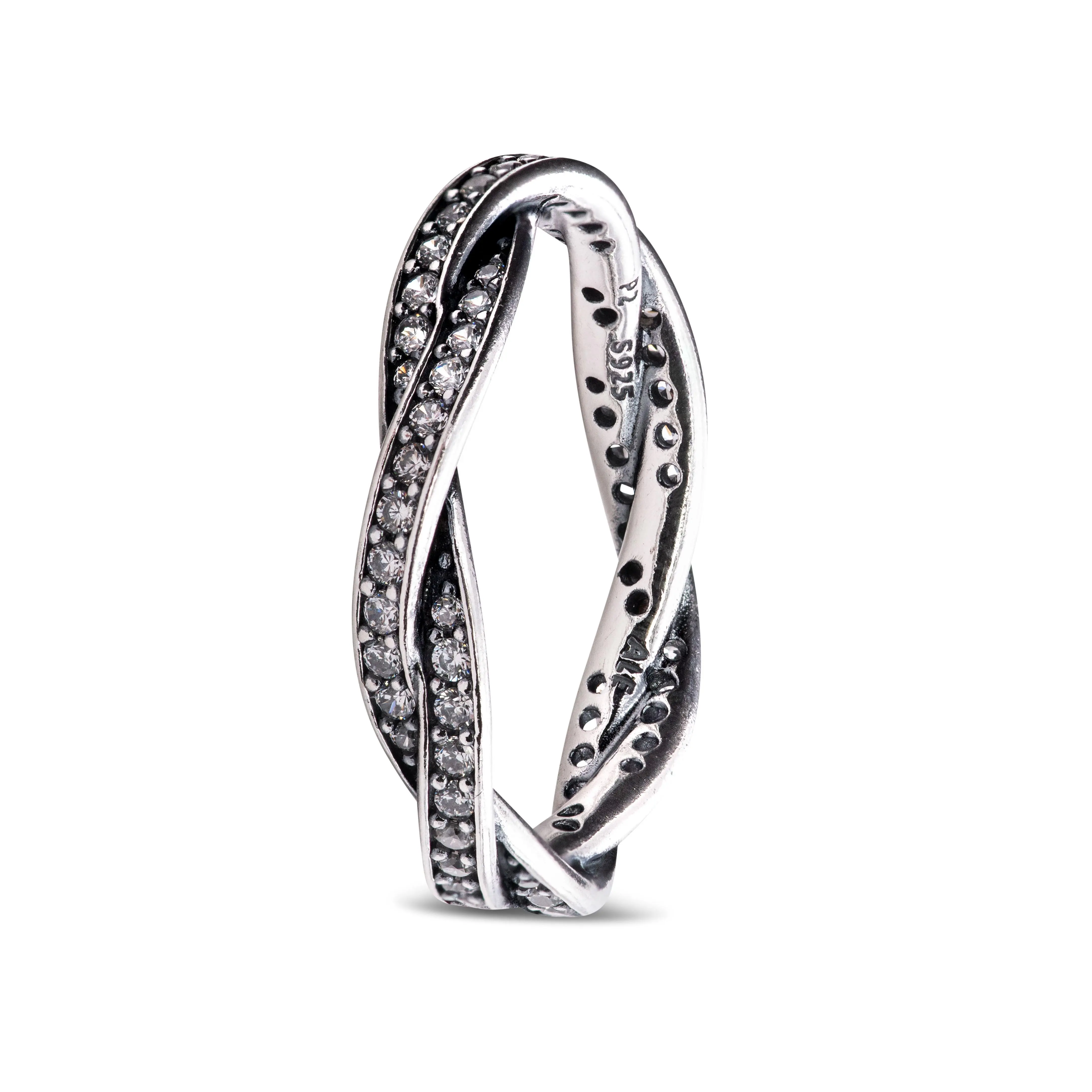 PANDORA Twist of Fate Braided Pave Ring 190892CZ, Everyday Wear