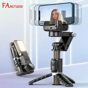 360 Rotation Gimbal Stabilizer Selfie Stick Tripod with Following shooting Mode and Mic Options