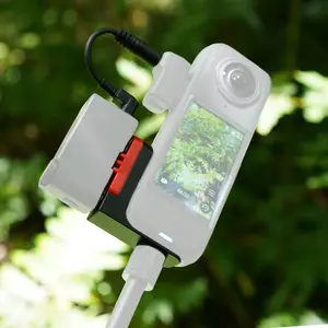 Xmount360 MOUNT PRO II Mount, Invisible Within 360° Stitch Line — Compatible with Insta360 X3/X4 and Compatible with DJI Mic 1/2 Aluminum Cable