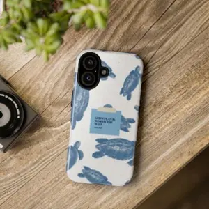 Christian Sea Turtle iPhone Case, Inspirational Bible Verse Isaiah 30:18 Tough Phone Case, Gift for him for her