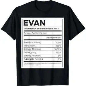 Evan Nutrition Information, Problem Solving Hard Work T-Shirt