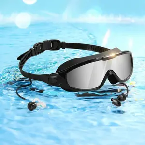 Anti-Fog Swim Goggles Wide View UV Protection, Comfortable Leakproof Silicone Swimming Goggles