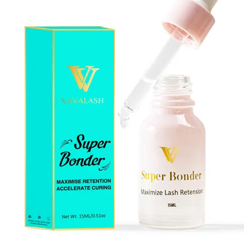 VAVALASH Super Bonder Eyelash Extension Glue, 15ml SC Bottle - Strong Instant Bond, Enhances Bonding, Increases Flexibility for Classic-Volume Eyelashes Extensions Makeup Applications