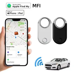 Air tracker Tags , White and Black - Bluetooth 5.3 Tracker and Item Finder Work with Apple Find My (iOS/iPadOS/MacOS Only), Locate Keys/Luggage/Backpack and More, Valentine's Day Gift