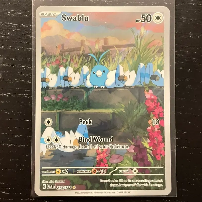 Swablu IR - 213/182- Paradox Rift - Near Mint - Raw - English - Pokemon Single Card - TikTok Shop Swablu IR - 213/182- Paradox Rift - Near Mint - Raw - English - Pokemon Single Card - TikTok Shop