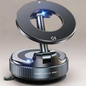 Car Magnetic Vacuum Phone Holder, 360° Adjustable Foldable Universal Car Mount, Magnetic Car Phone Stand, Suction Cup Car Phone Holder, Car Cellphone Mount