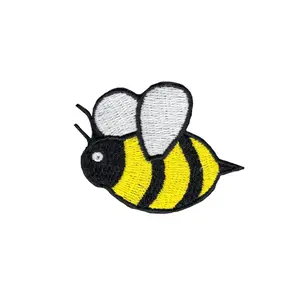 Bumble Bee Insect Embroidered Iron On Patch